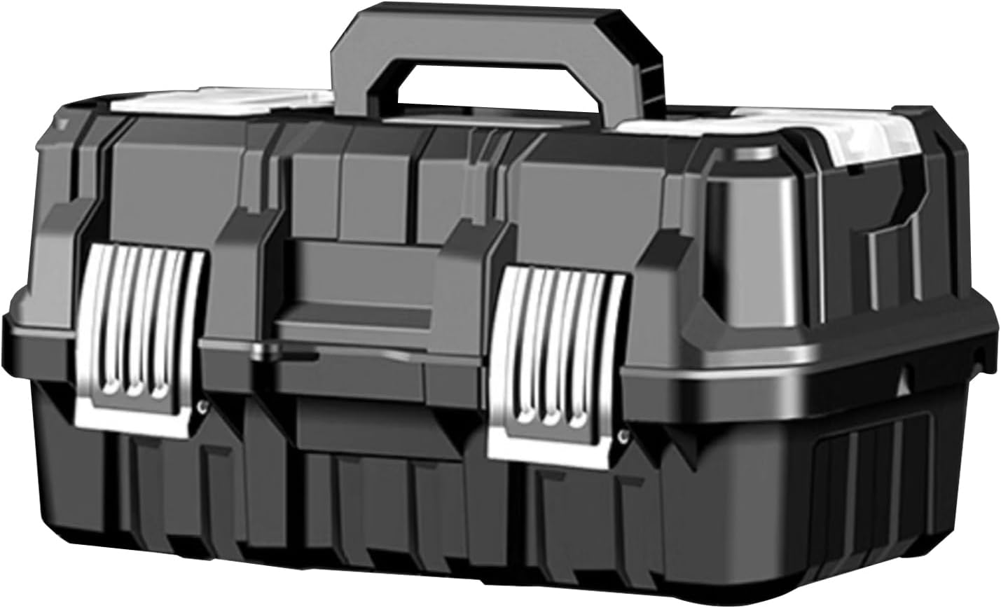  Boîte De Rangement Pour Outils, Organisateur D'outils Et De Rangement | Organiseur De Matériel étanche à 3 Couches | Solution De Rangement Multifonctionnelle De Grande Capacité Et Boucle En Acier