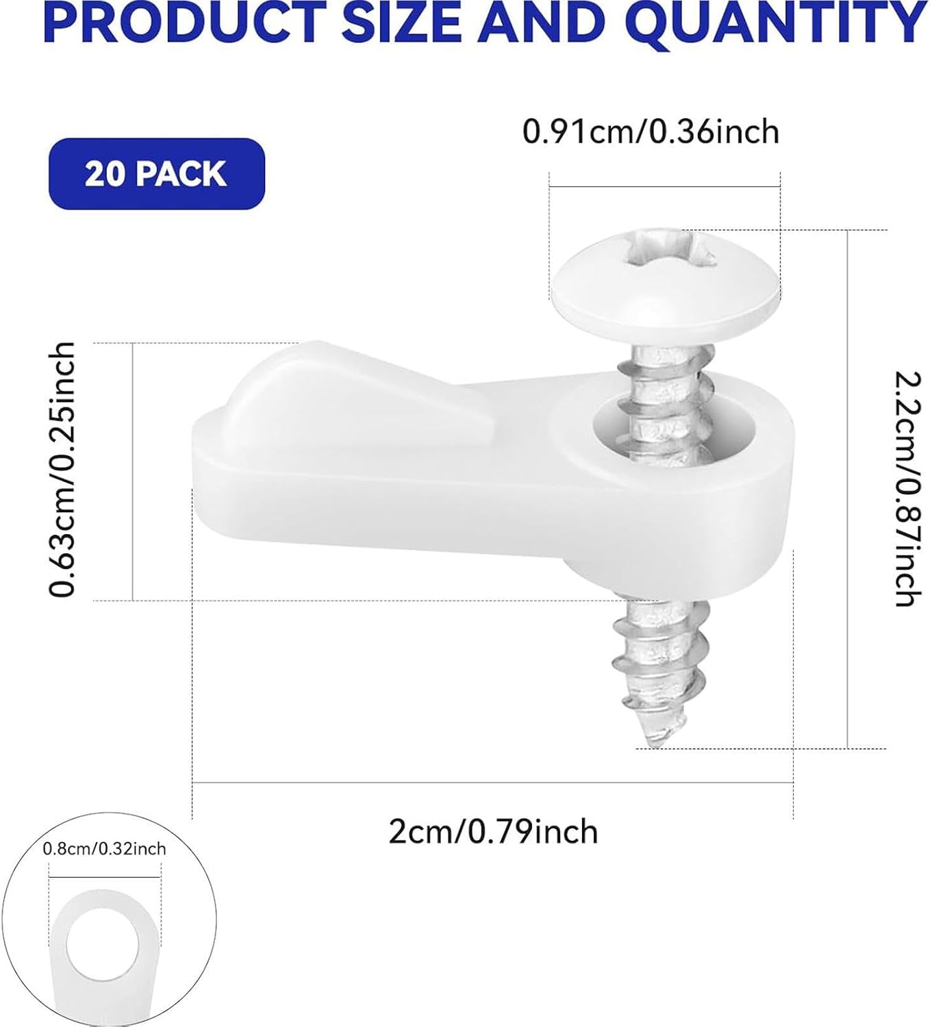  Clips Maintien Pour Moustiquaire De Fenêtre - 20 Pièces Quincaillerie Fixation Moustiquaire Avec Vis | Clips Maintien Pour Fenêtre Anti-Tempête - Pour Maison Appartement Dortoir Salon Chambre Bureau C
