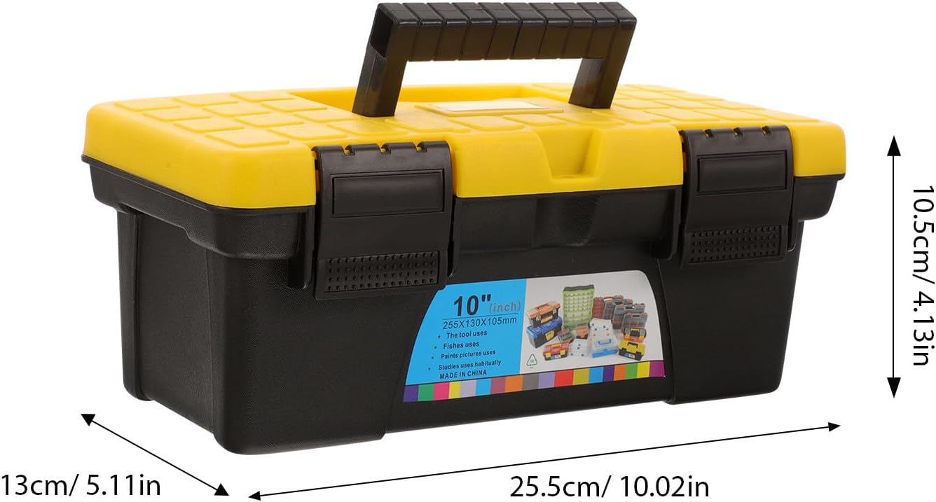  Healeved Boîte De Rangement Pour Outils De Voiture En Plastique Noir, Mallette Rigide à Grosse Capacité Pour Protection Et Organisation Lors De Réparations à Domicile