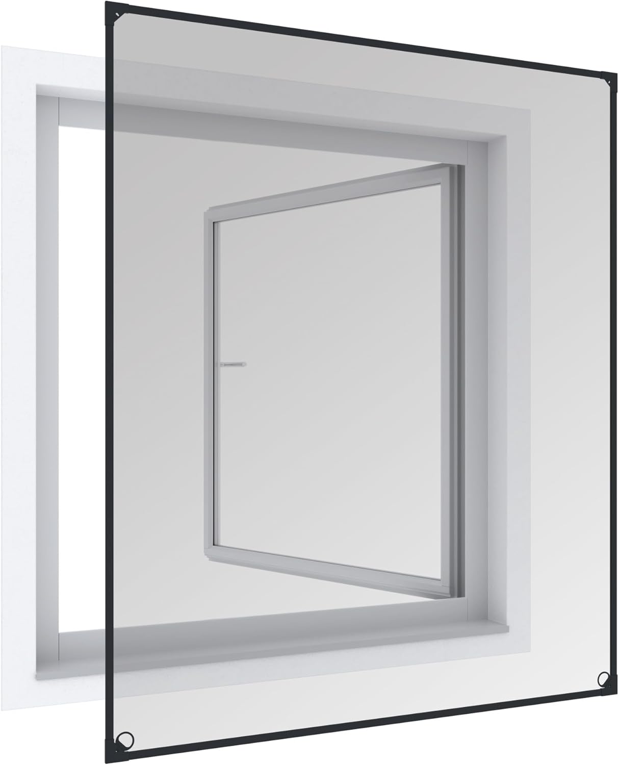  Windhager 03389 Magnetic Window Mosquito Net 100 X 120 Cm No Drilling Magnetic Mosquito And Insect Protection For Windows Easy Installation Anthracite