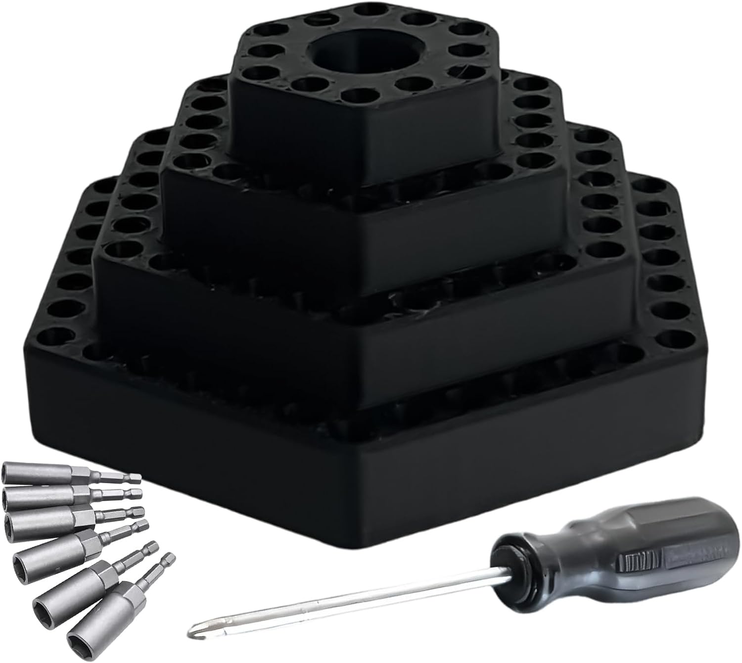 GENERIC Porte-forets – Support De Rangement Pour Embouts Hexagonaux De 4,8 Mm | Pour Garage, Travail Du Bois, Outils électriques, Construction, Cloisons Sèches électriques, Charpentier, Maison