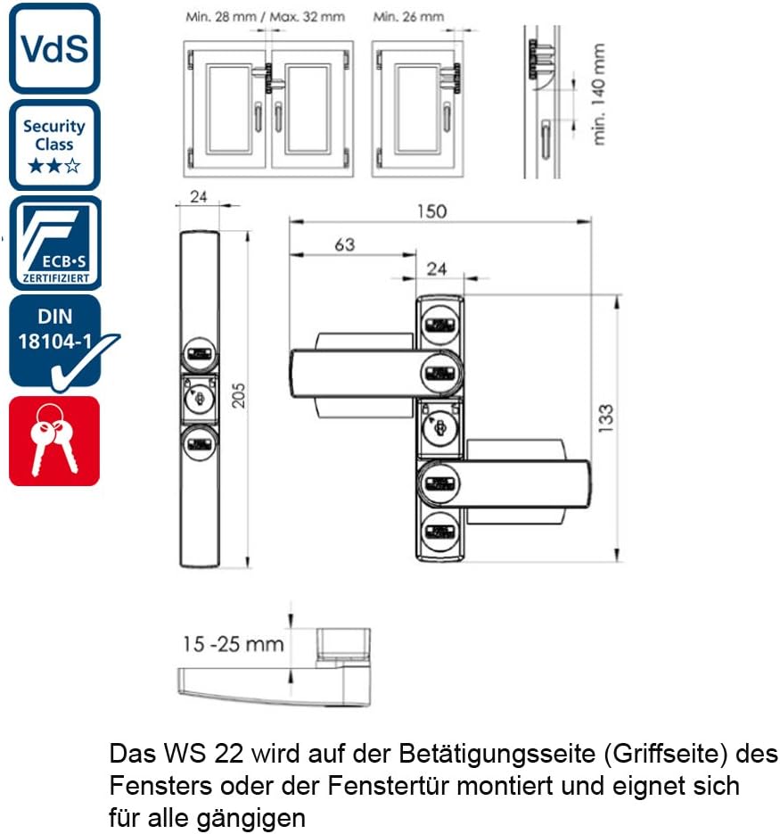  BURG-WÄCHTER WINSAFE WS 22 WINSAFE WS 22 WINDOWS 22 WINDOWS WINDOW WINDOW 22 WINDOW WINDOW WINDOW 22 WINDOW DOOR WINDOW