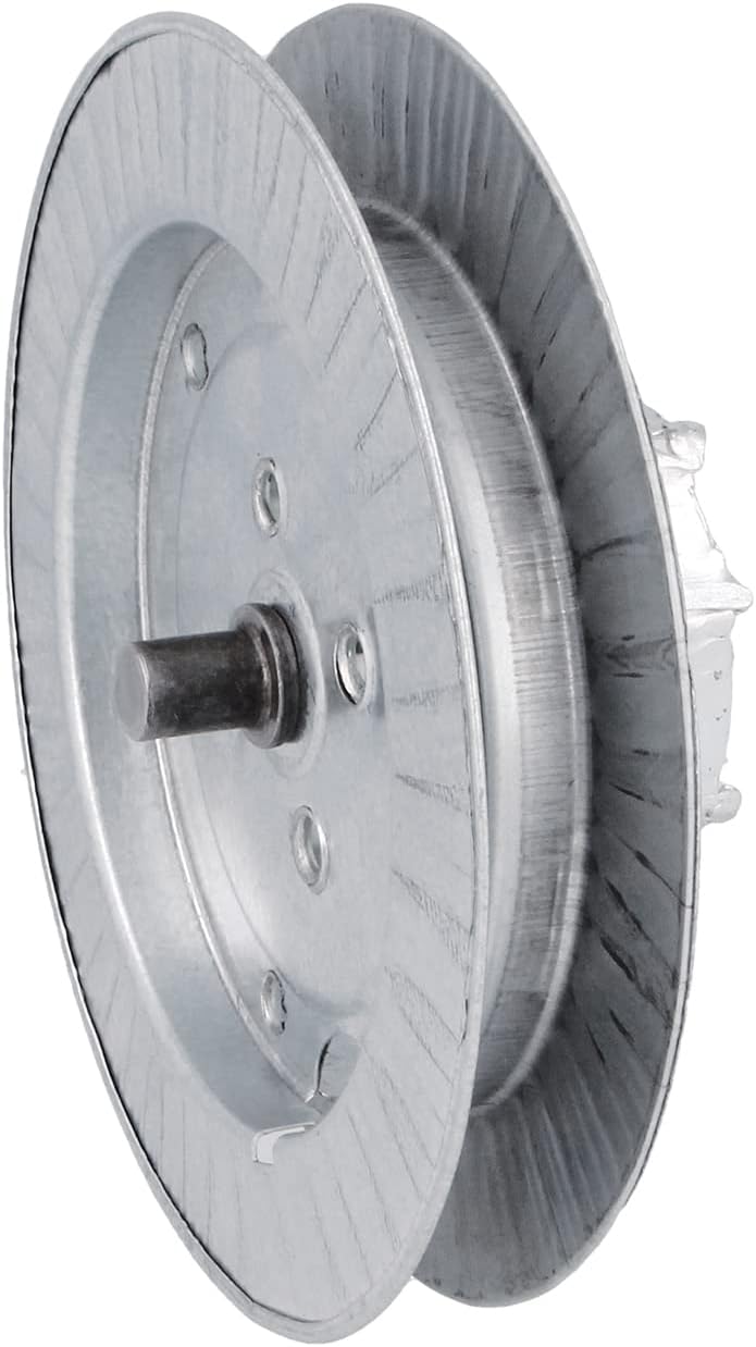  Amig - Poulie à Disque Métallique En Acier Zingué Pour Axes De Volets Roulants, Pour Rubans De 22 Mm, Tubes De 57 Mm Et Axe Frisé De Ø61 Mm, Diamètre Ø180 Mm, Argenté