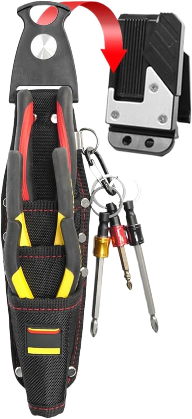 GENERIC Pochette De Travail, Organiseur De Poche Imperméable Pour Charpentier, Petit Porte-outils Résistant à L'usure, Sac Utilitaire Compact Pour Homme, Femme, Menuiserie, électricien, Plomberie, Jardinage