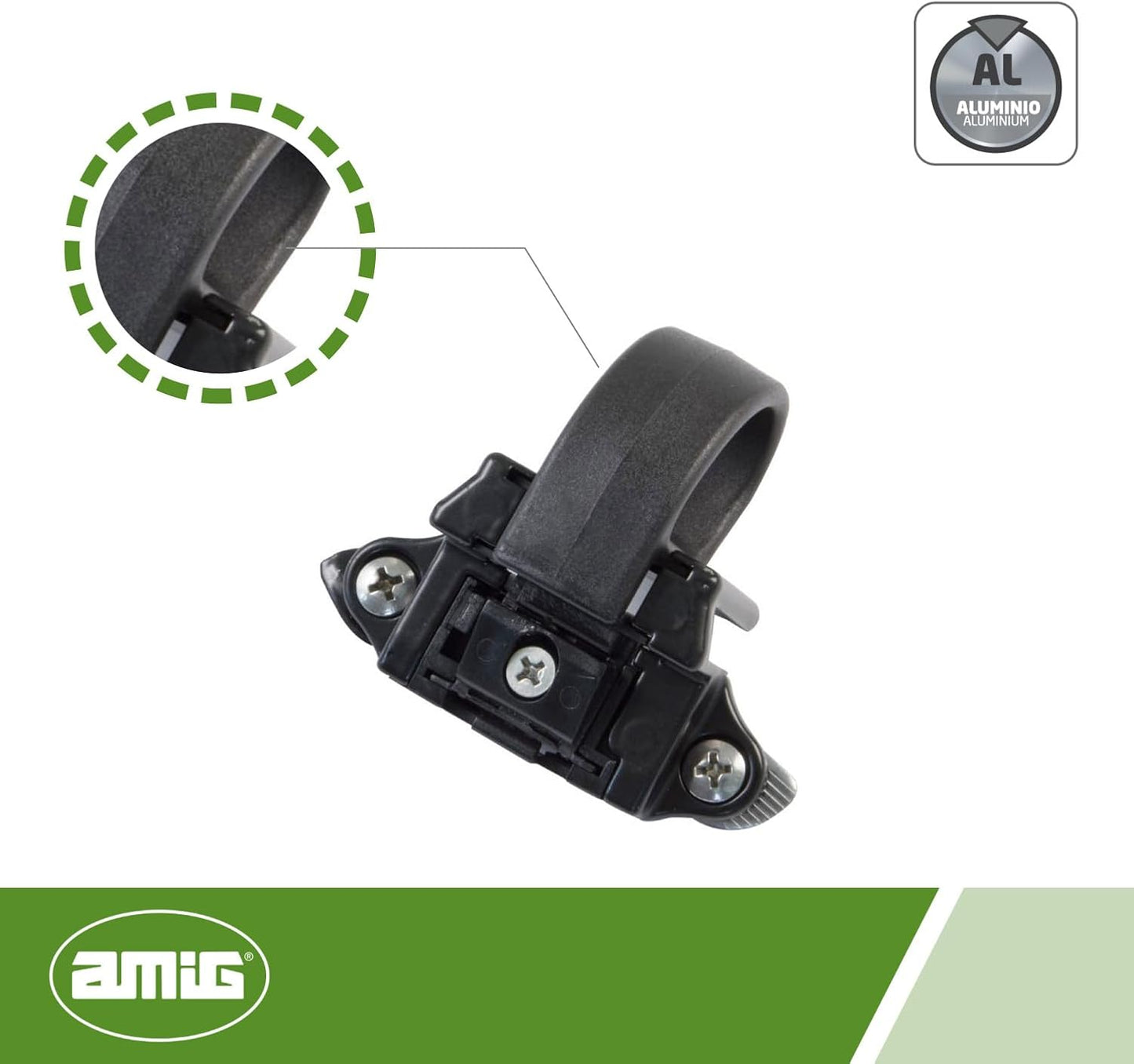  Amig - Sliding Window Tilt Mod. 6080 | 70 X 46 Mm | Safety Accessory With Snap Closure | Resistant To Wind Currents, Children Or Intrusions | Aluminium