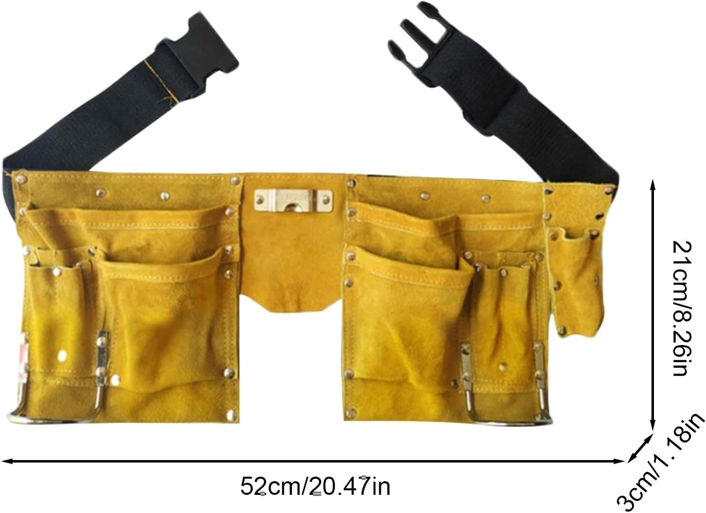 Genérico Sac à Outils De Jardin | Sac à Outils Durable | Organisateur De Fournitures De Jardinage, Sac De Jardinage Polyvalent Avec Bandoulière Réglable, Tablier De Travail En Cuir PU Pour