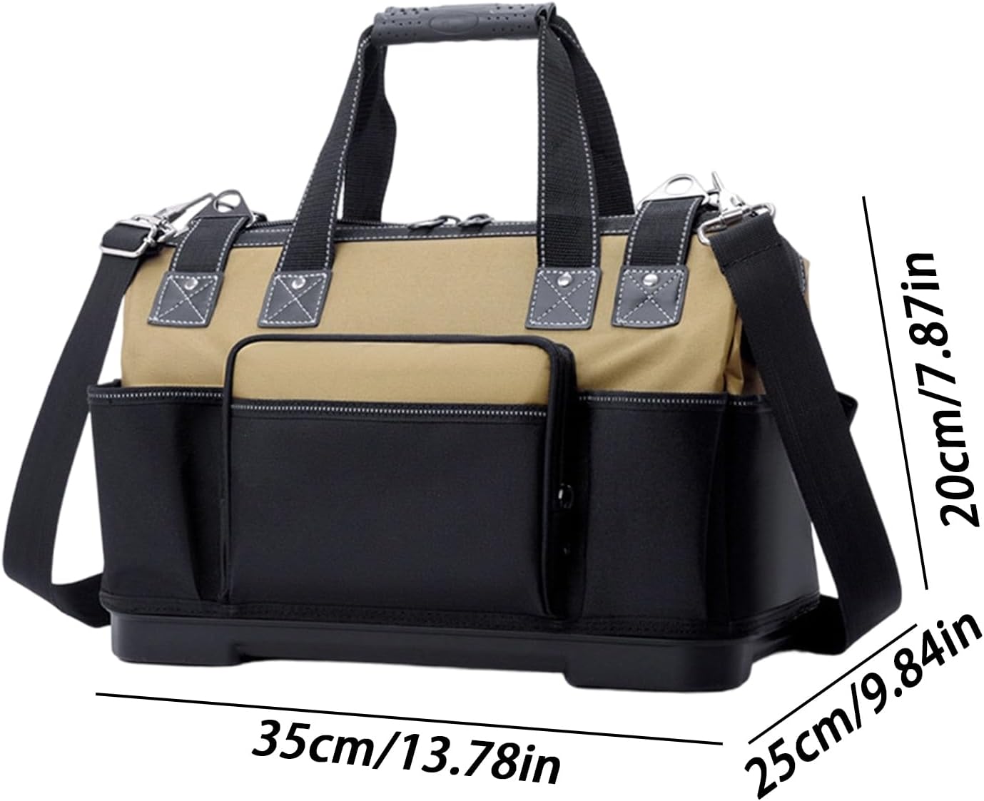 GENERIC Sac à Outils Robuste, étanche, Sac De Rangement Pour Sac à Main Avec Plusieurs Poches, Porte-outils Avec Poignées Renforcées, équipement D'atelier, Charpentier, électricien, Réparateur, Architecte