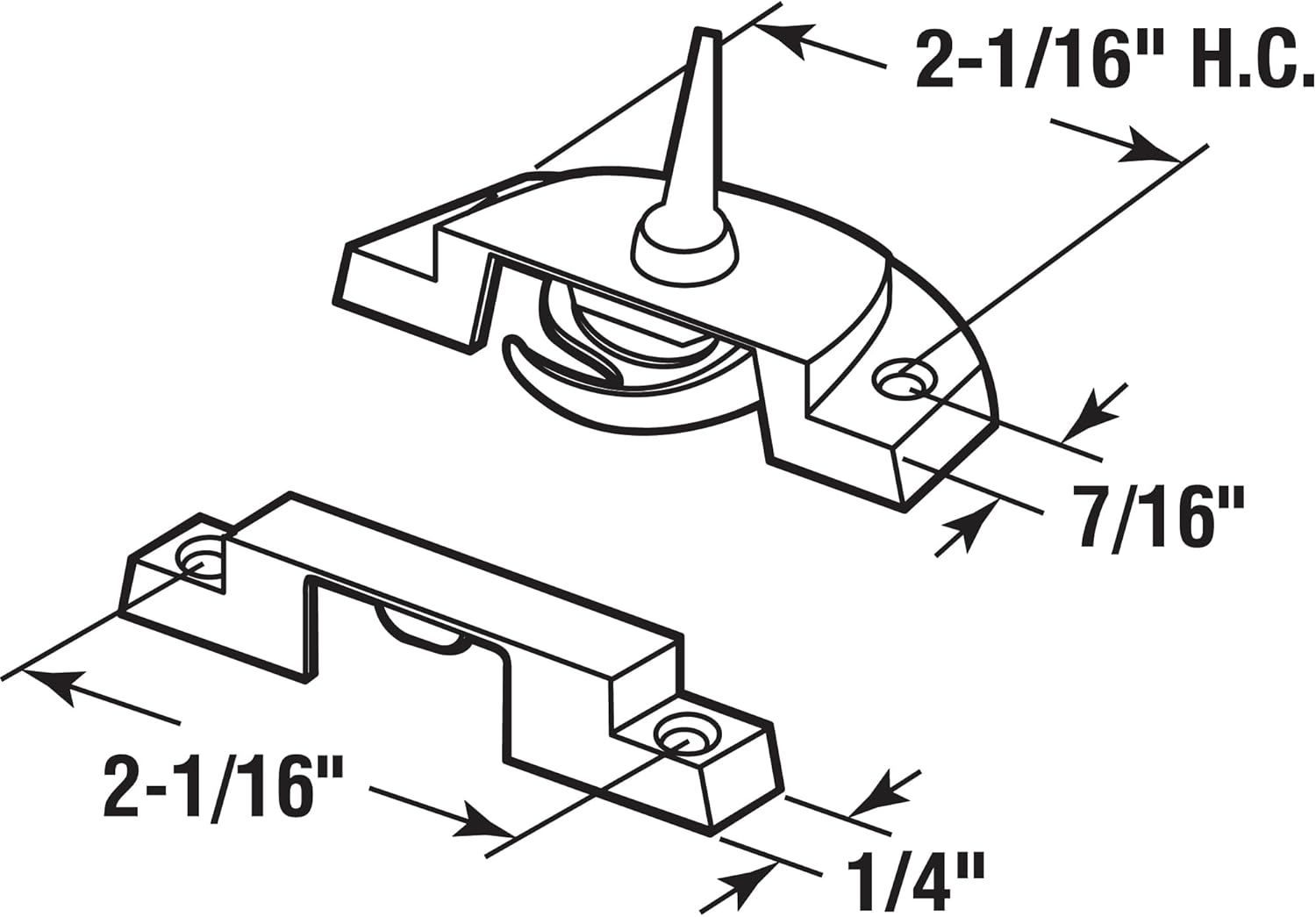  Prime-line Products F 2588 Window Frame With Keeper, F 2763
