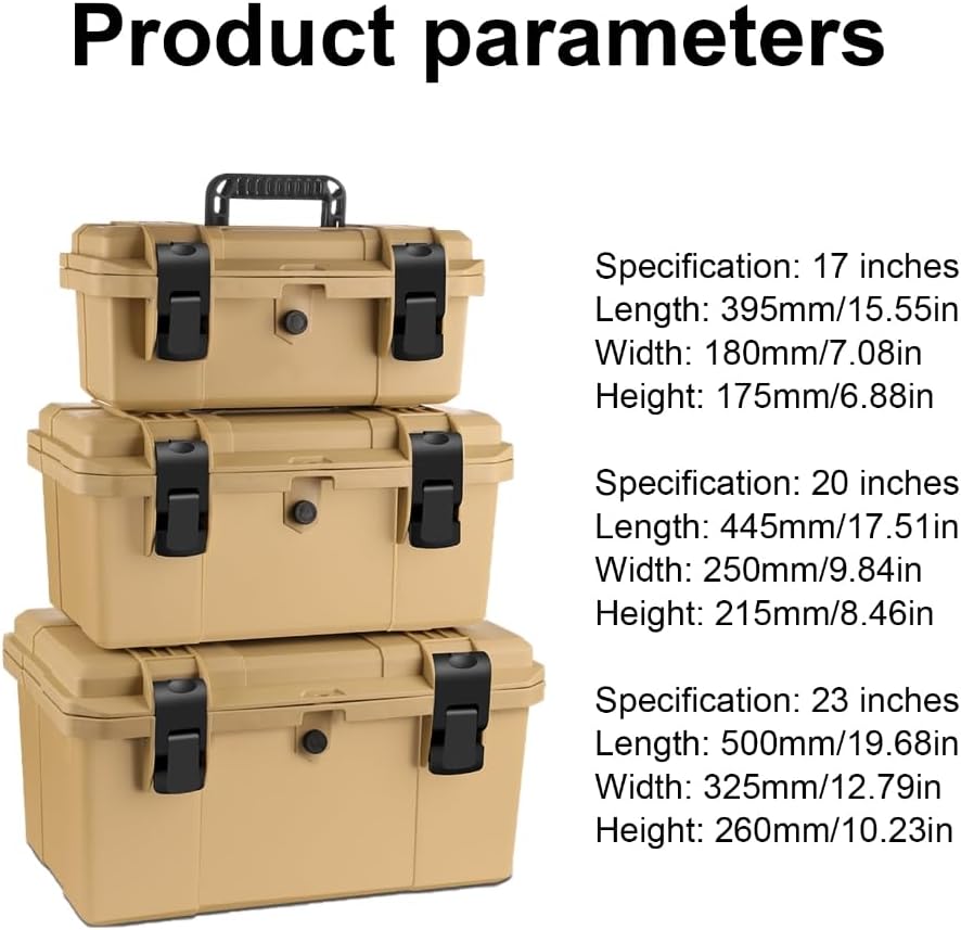  Boîte à Outils De Mécanicien - Valise à Outils Professionnelle - Étanche - En Plastique Rigide - Pour L'extérieur - Accessoire
