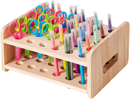 Genérico Étagère De Rangement Multi-usages, Support Organisateur De Ciseaux à 30 Emplacements, Brosse De Salon Professionnelle Et Support De Maquillage, Construction Robuste Pour Une Disposition De
