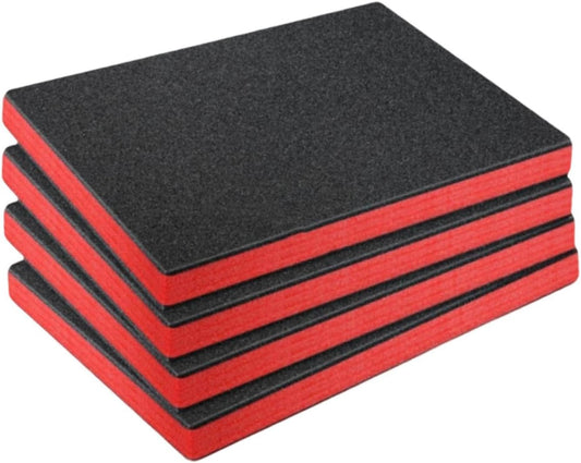  Ensemble De 4 Pièces Pour Boîte à Outils : Inserts Et Doublures En Mousse, Feuilles De Mousse De Protection, Organisateur, Léger Et Amovible, I, 46 Cm X 30 Cm X 3.8