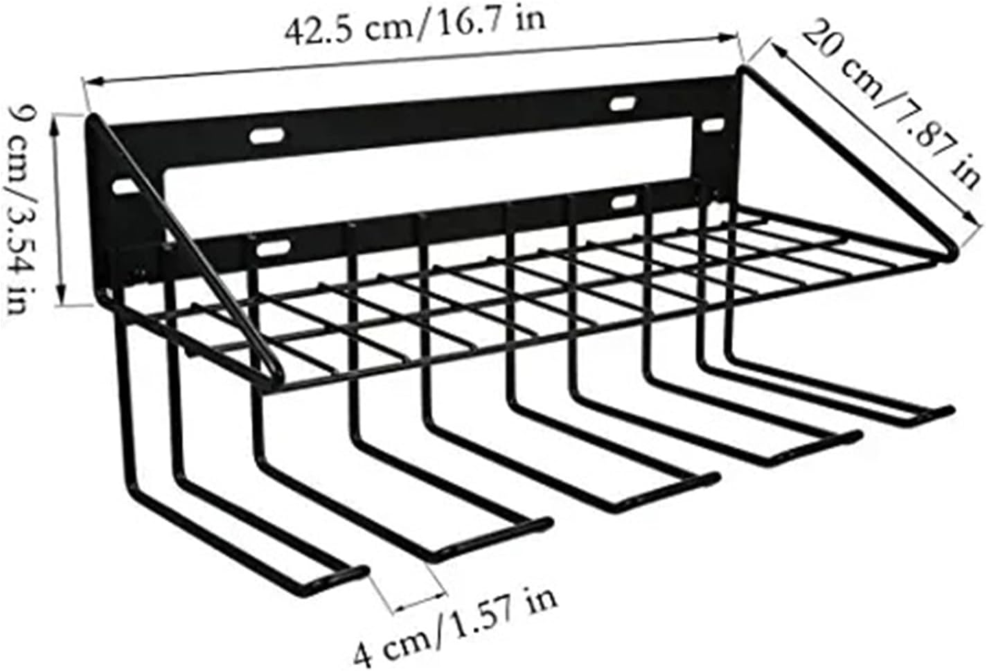 GENERIC Étagère à Outils électriques, étagère De Rangement Pour Perceuse, Support Mural En Métal Pour Garage, Maison, Abri De Jardin, Organisation Pour Perceuses
