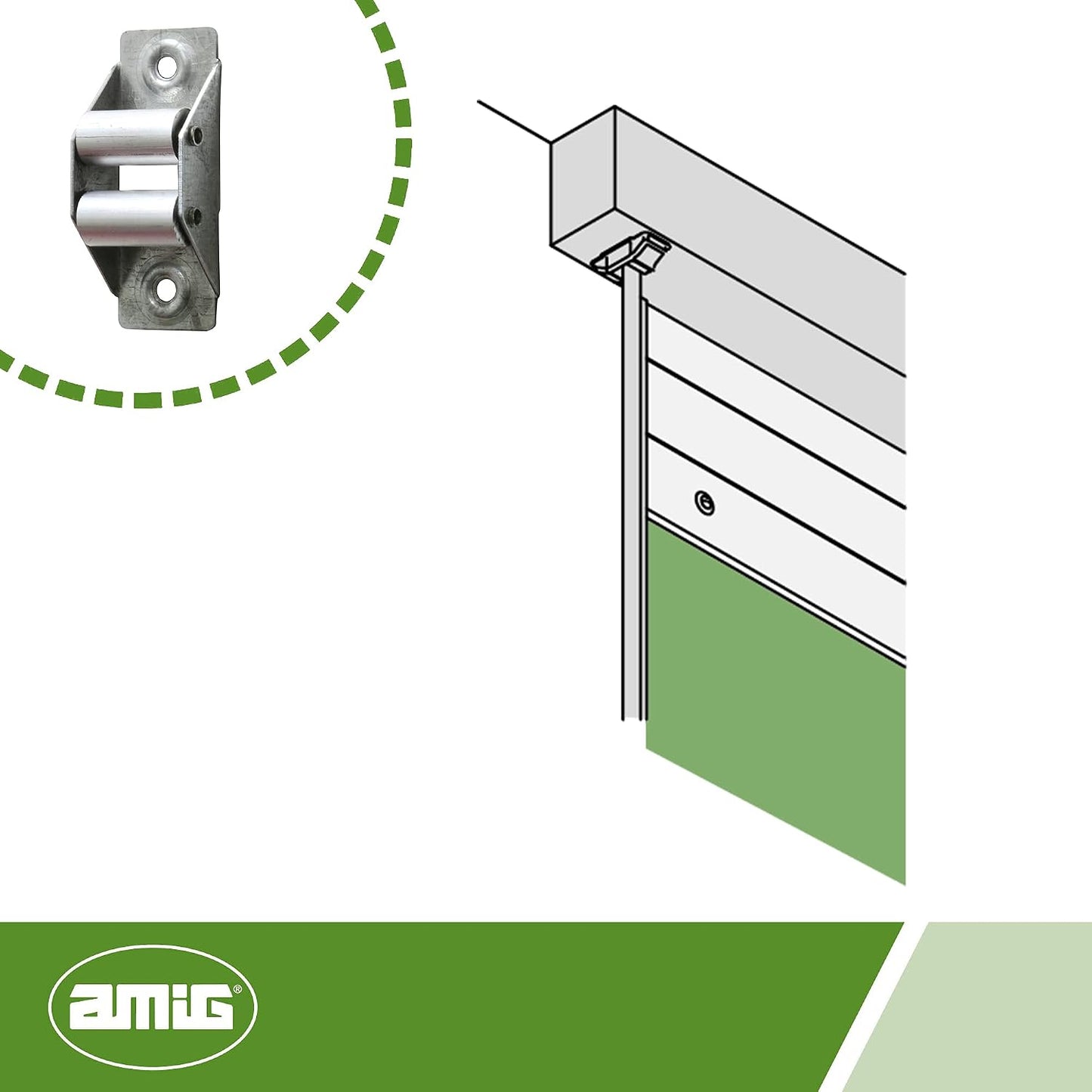  Amig - Steel Guide With Rollers - Guide For Sliding Doors And Gates - Smooth Sliding And Stable Hold - 200 Mm - Steel - Galvanised Finish