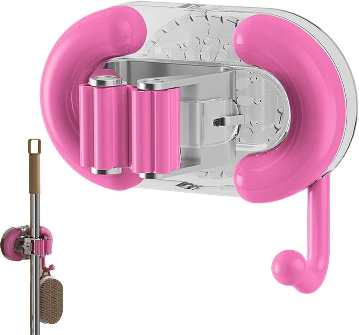 GENERIC Support De Balai à Ventouse, Support De Balai Mural, Support Utilitaire Sans , Fabriqué En ABS, Idéal Pour La Salle De Bain, La Cuisine Et L'organisation Du Garage, Taille 10 X 6 X 6,5 Cm