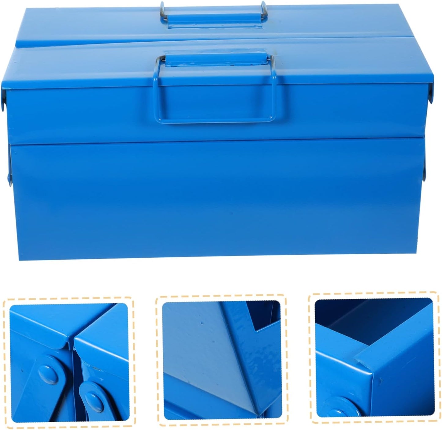  Jojofuny Boîte à Benne En étain Outil Bibliothèque Poubelle Boite Rangement Boite De Rangement Boîtes De Conservation Caisson De Rangement Tool Box Casier De Rangement Le Fer Blue