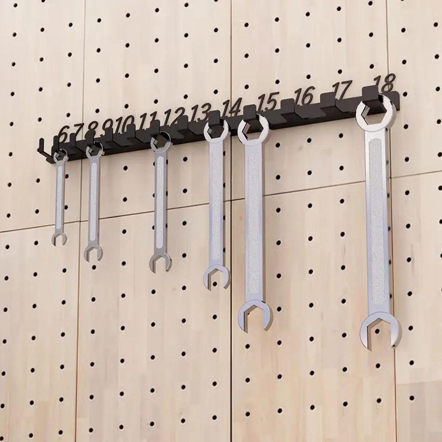  Support De Rangement Pour Clés De Garage, Emplacements Numérotés 6-18, 19-32, 6-32, Durables En Métal, Porte-outils, Emplacements Numérotés, Rangement De Vis