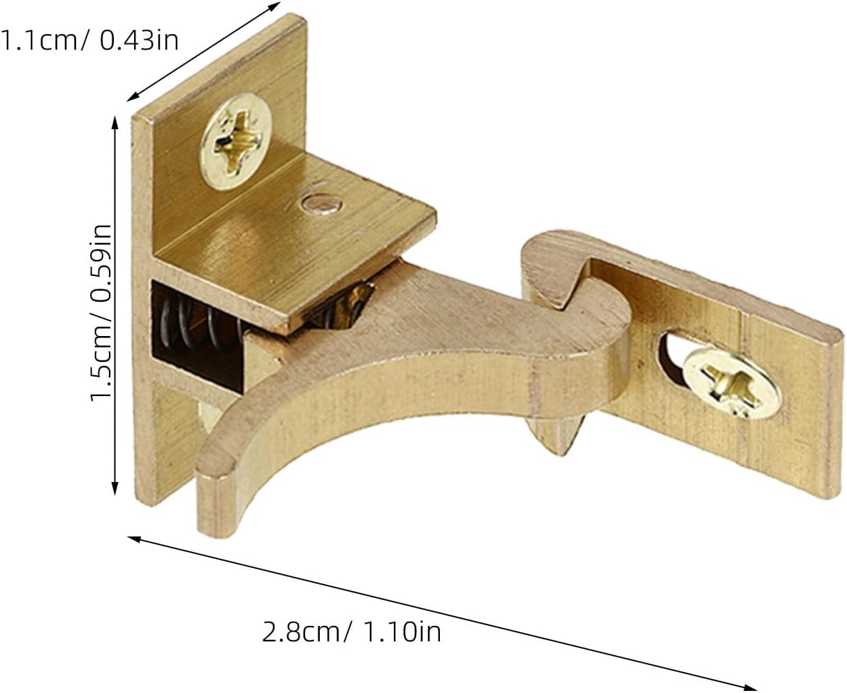  Ciieeo Lot De 4 Loquets Coudés En Cuivre Massif Pour Portes Et Fenêtres, Loquet De Meuble Robuste, Remplacement Pour Armoires Et Placards, Accessoires De Quincaillerie Pour Camping-car,