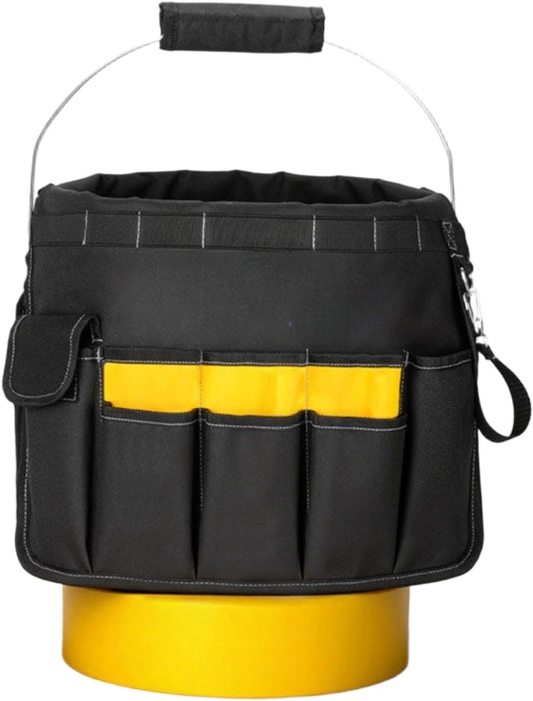  Entgoinggo Sac à Outils Portable Pour Réparation D'électricien, Organiseur Oxford 600D Très Résistant, Avec Plusieurs Poches, Bandoulière Réglable, Pour Nettoyage Extérieur (B)