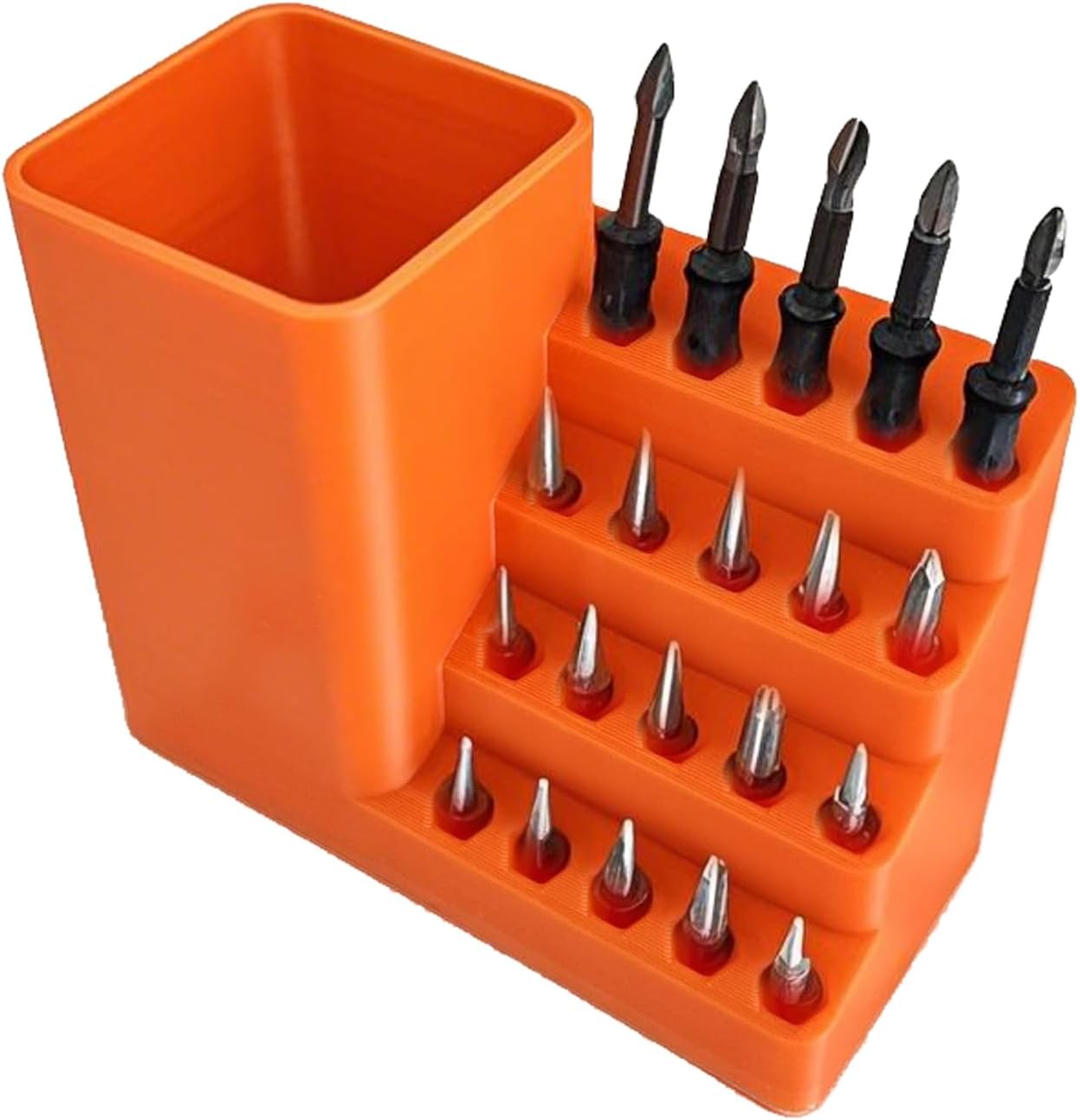 GENERIC Porte-embouts De Vis – Support De Rangement Pour Tête De Tournevis, Organisateur De Têtes De Tournevis Pour Garage, Sous-sol, Atelier De Réparation, Support De Rangement Pour Embouts De Vis