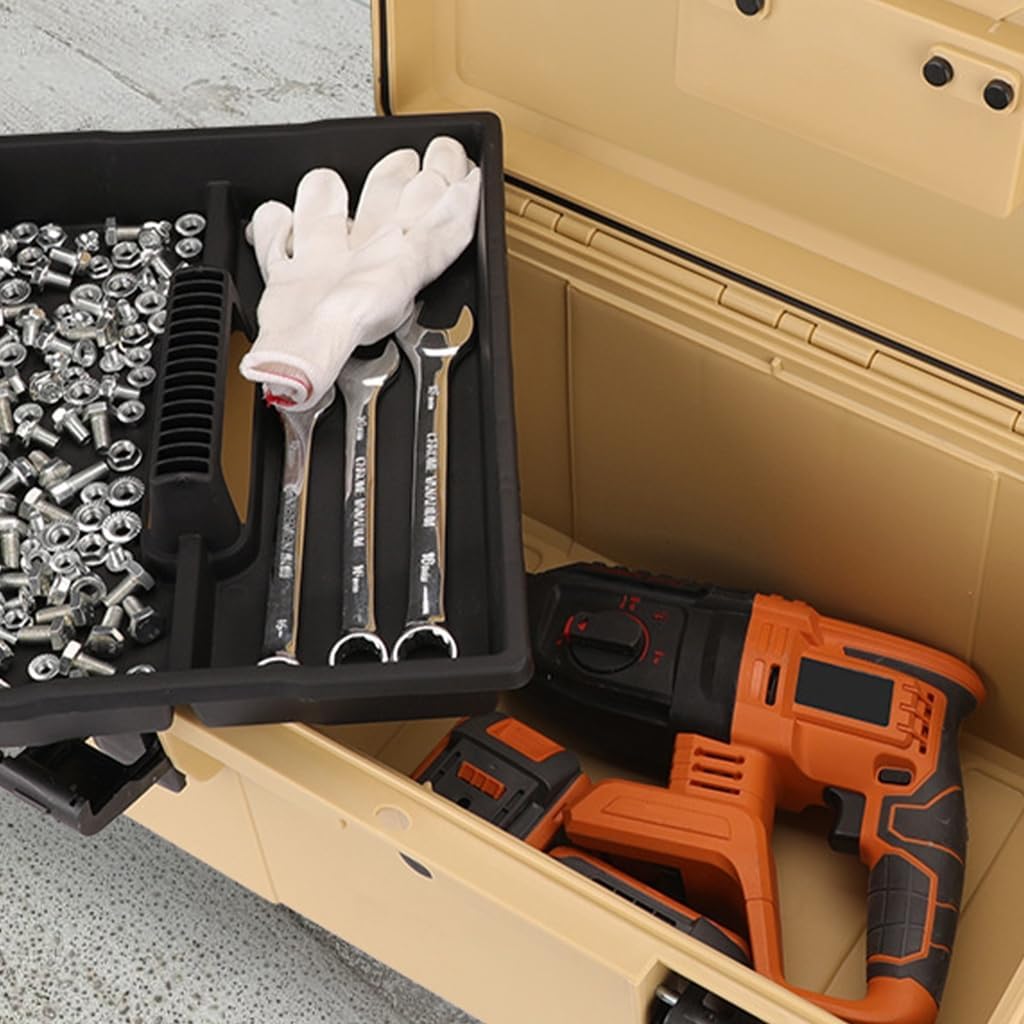  Boîte à Outils De Mécanicien - Valise à Outils Professionnelle - Étanche - En Plastique Rigide - Pour L'extérieur - Accessoire