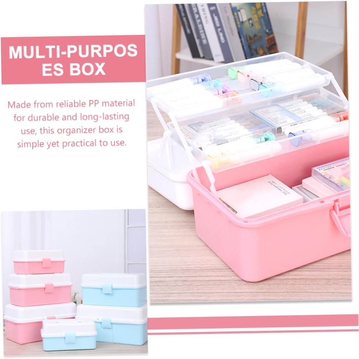  Ciieeo Boîte De Rangement à Plusieurs Niveaux Pour Matériel Art Boîte à Outils De Peinture Portable Coffret De Rangement Pour Fournitures De Bureau