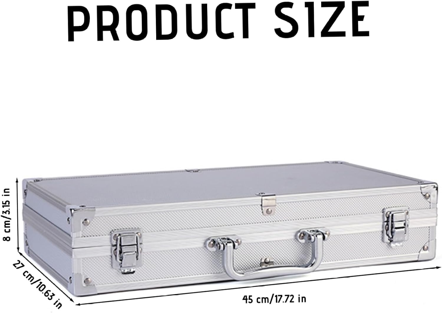  Mallette De Transport Avec éponge En Mousse - 45,7 X 27,9 X 7,6 X 7,6 Cm - Boîte à Outils Verrouillable En Aluminium - Avec Poignée