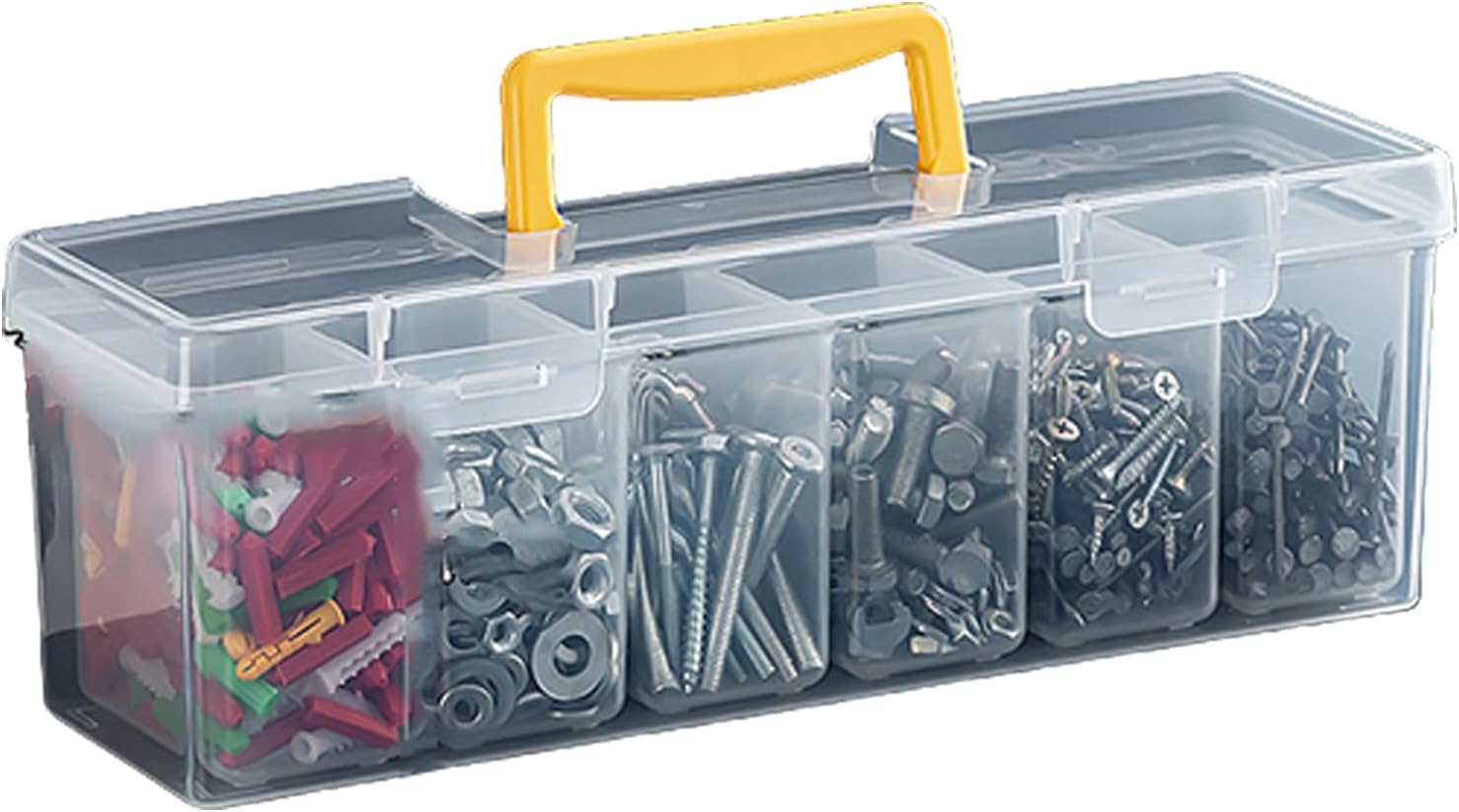  Boîte De Rangement à Outils Multifonction Avec Compartiment Amovible, étui Compact Et Portable Pour La Maison, Le Garage, La Voiture, La Maison