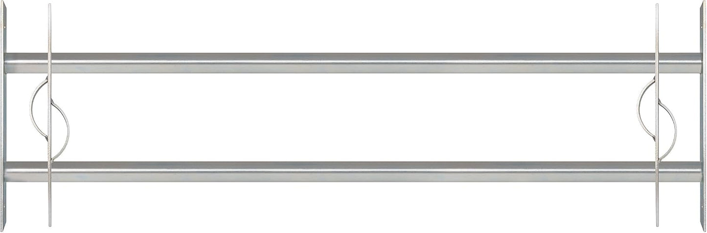  Alberts 563646 Secorino Style Window Grille | Sliding For External Windows | Burglar Protection Grille | Galvanised In Blue | 600 X 500-650 Mm