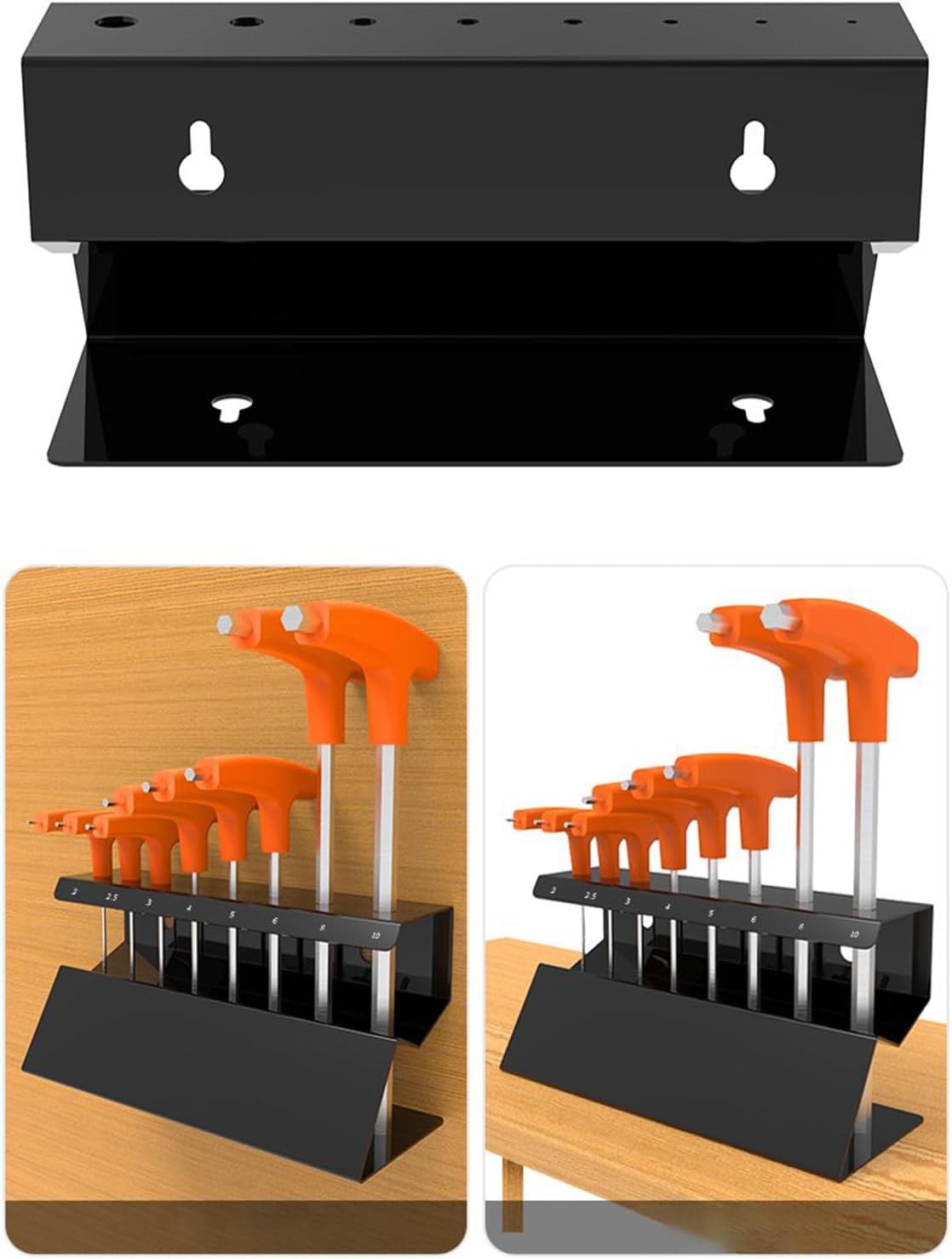 Genérico Generico Hexagonal Wrench Storage Rack Stainless Steel Tabletop Organizer, Multifunctional Tool Holder For Repair Shop, Garage, Workshop, Dorm, Living Room, Household Storage