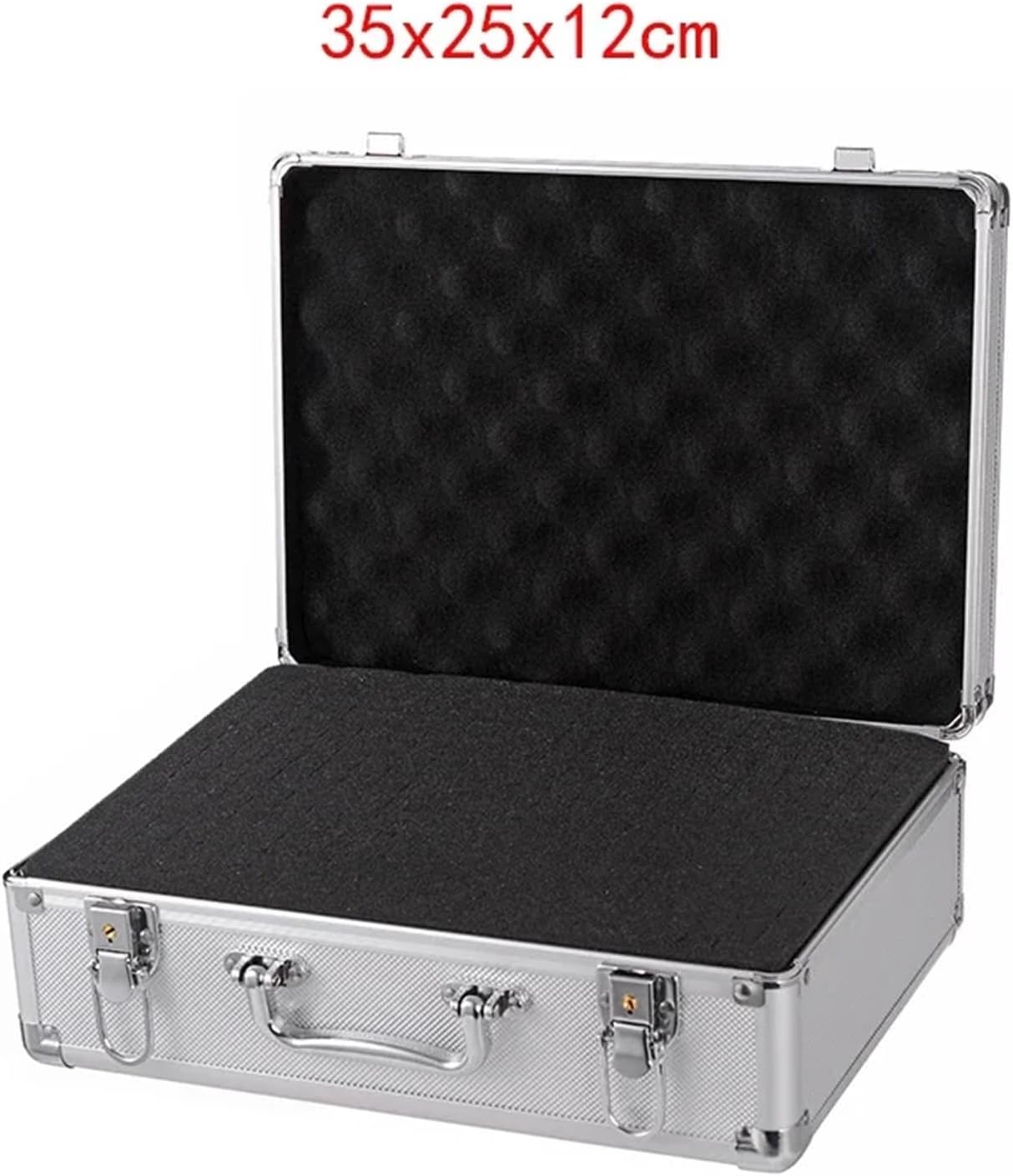  Valise Aluminium Boîte à Outils Portable En Aluminium, équipement De Sécurité, Boîte, Rangement For Instruments, Valise Résistante Aux Chocs Avec éponge(36x20x8cm)
