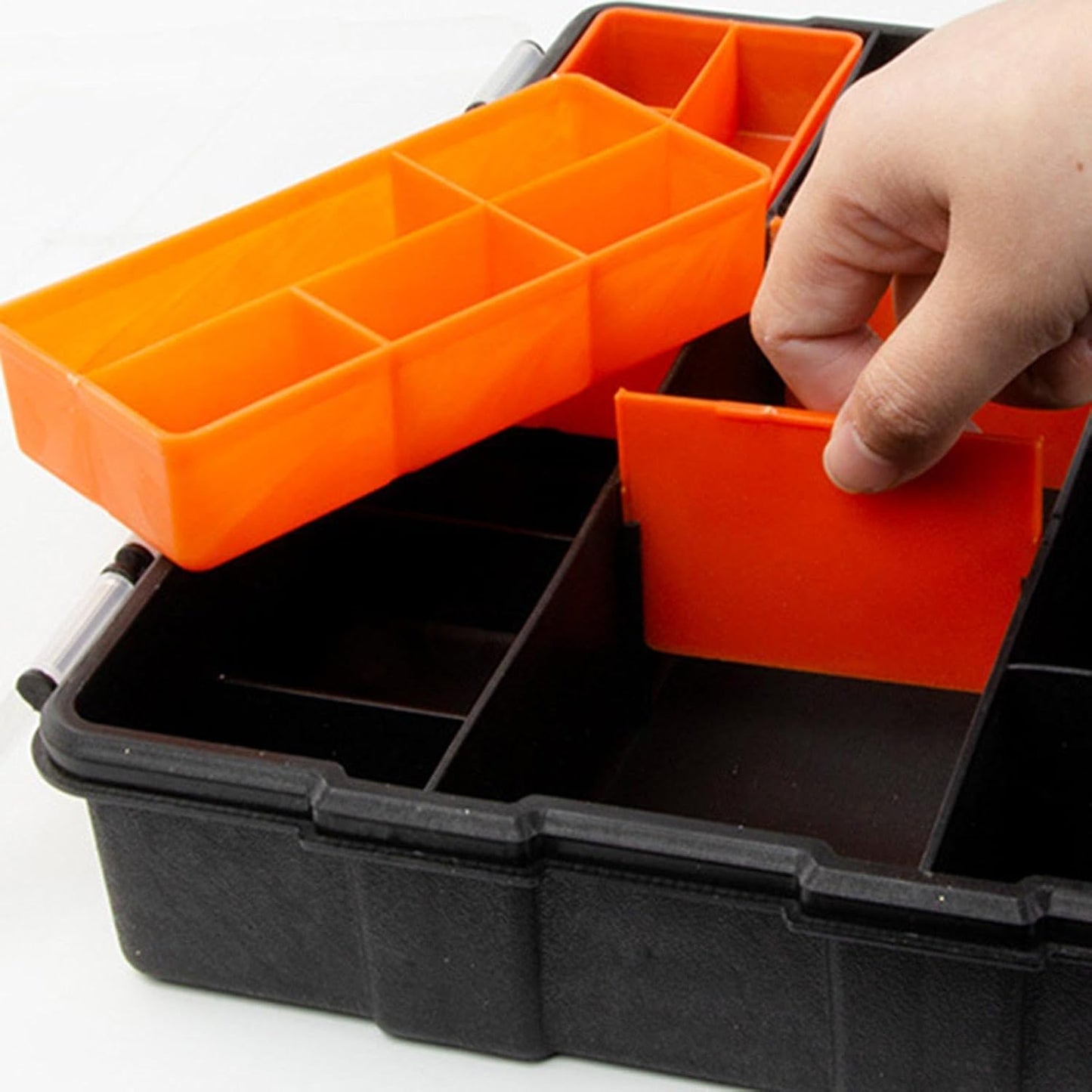Genérico Boîte De Rangement Pour Petits Composants – 21 Compartiments Amovibles à Encastrer | Conteneur De Composants Pour Petits Composants Ferreux Tels Que Vis Et Boulons Outils électroniques