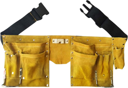 Genérico Sac à Outils De Jardin | Sac à Outils Durable | Organisateur De Fournitures De Jardinage, Sac De Jardinage Polyvalent Avec Bandoulière Réglable, Tablier De Travail En Cuir PU Pour