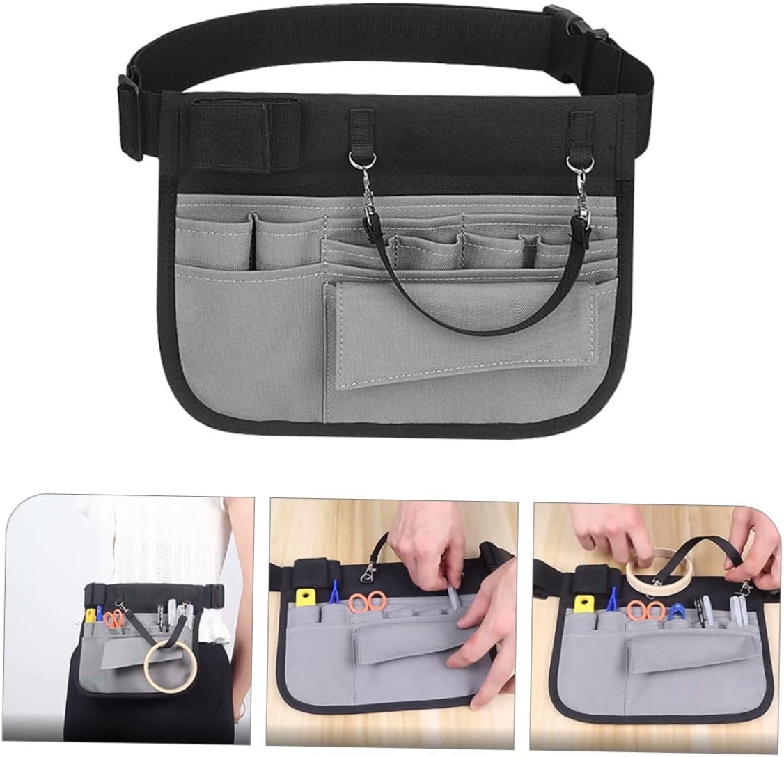  VALICLUD Ceinture Utilitaire Avec Multiples Poches Banane Pour Outils Pochette De Service Pour Jardinage Ceinture Porte-Outils Avec Bandoulière Amovible