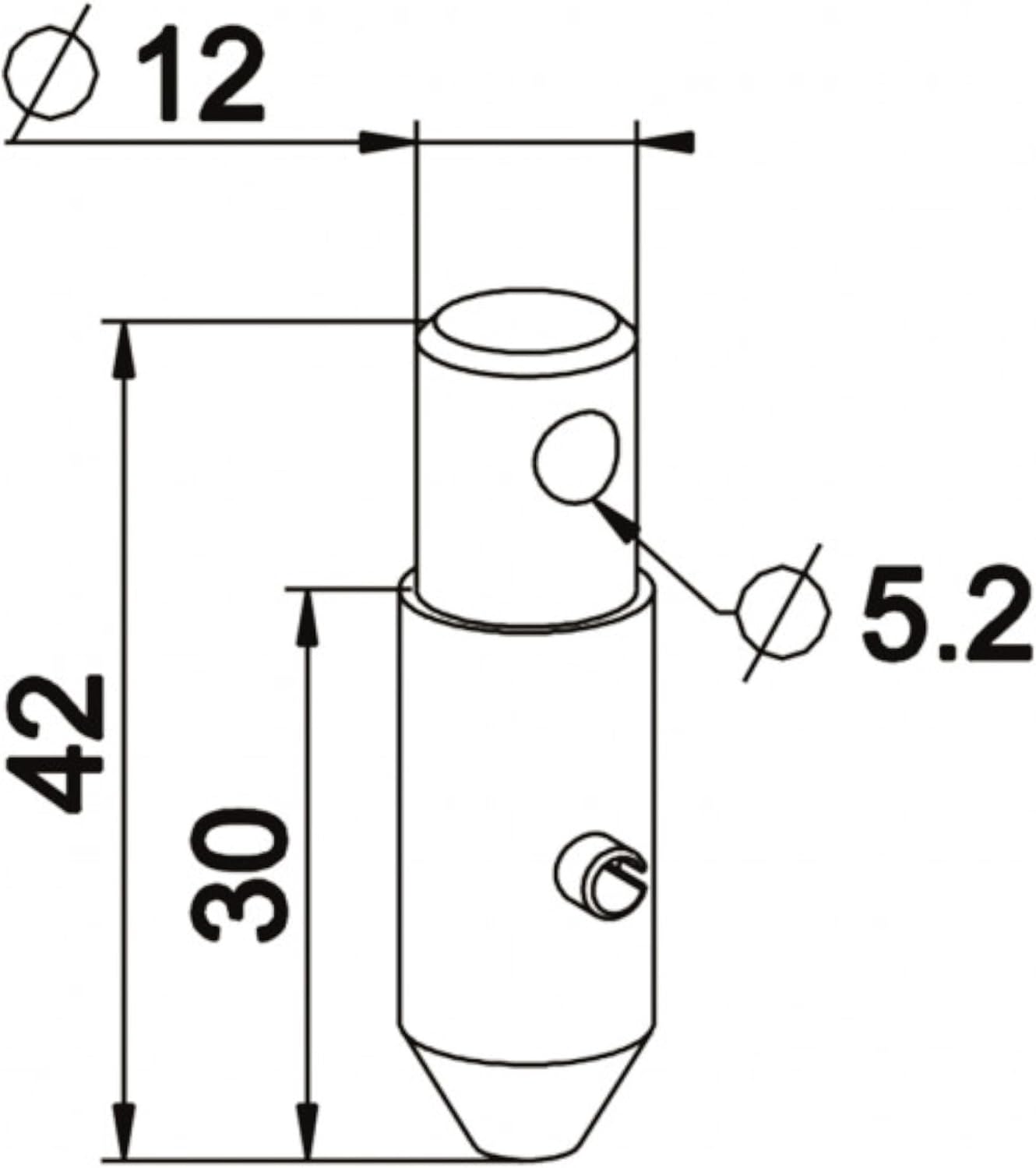  Cyclingcolors Bayonet Diameter 12 Mm Male For Crank Crank Roller Shutter Drive Sleeve Roller Blind Pin Cardan Box Manoeuvre Romper Window