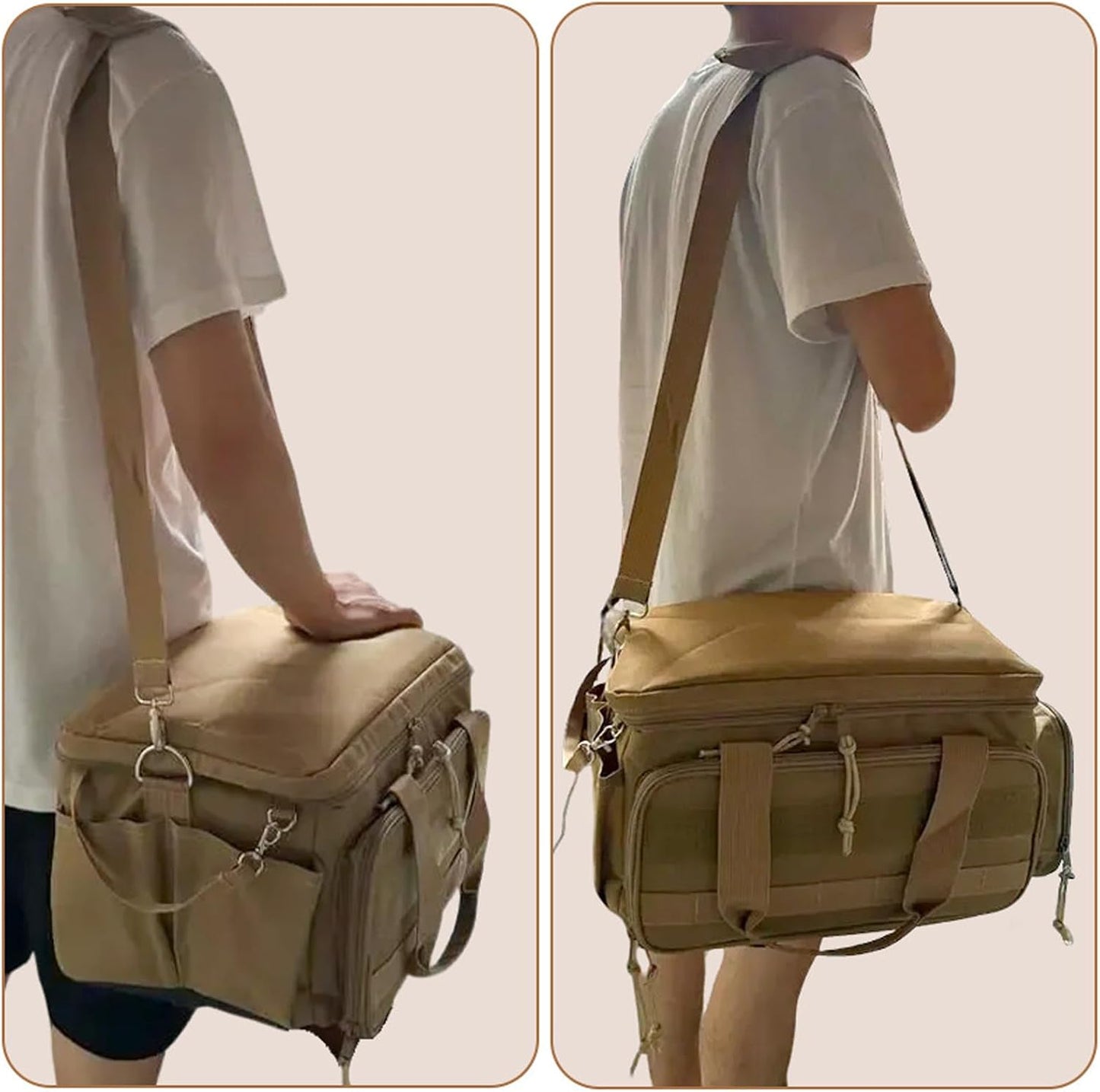 GENERIC Sac à Outils, Porte-matériel, Organisateur D'entretien, Poignée épaisse, Accès Zippé, Base Renforcée, Compartiment Intérieur, Mécanicien Extérieur, 19 X 21 X 38 Cm