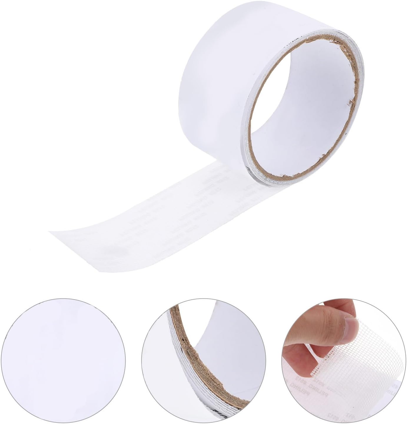  Angoily Kit De Réparation De Porte Moustiquaire Blanc Auto-adhésif En Pvc Résistant La Déchirure, Bande D'écran 5cm X 2m Pour Réparation Facile De Fenêtres Et Portes