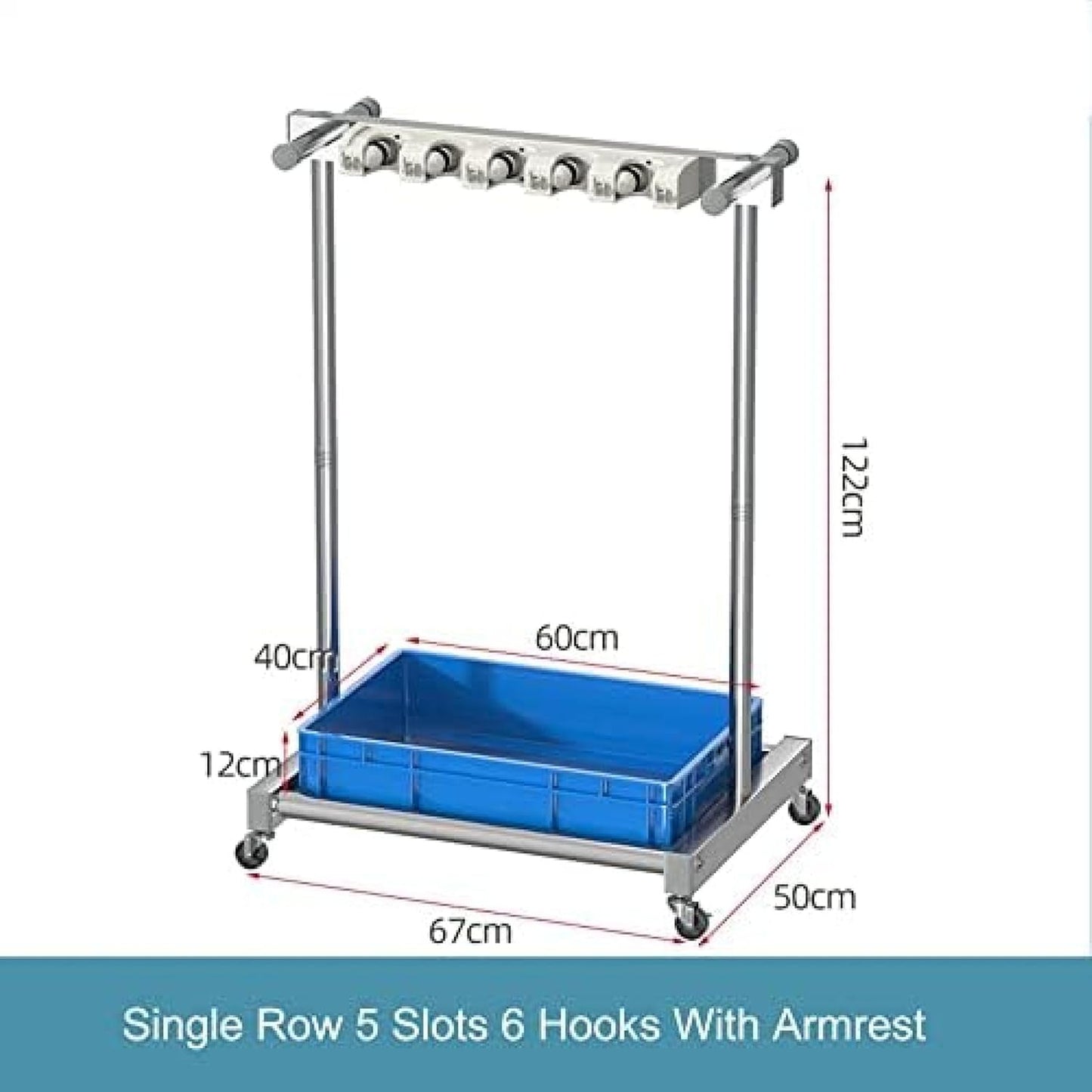 GENERIC Support Utilitaire Pour Balais Et Balais – Chariot à Outils De Nettoyage Avec Roues Pour Le Rangement Et L'organisation Dans Le Jardin, Le Garage, Les écoles Et Les Hôpitaux