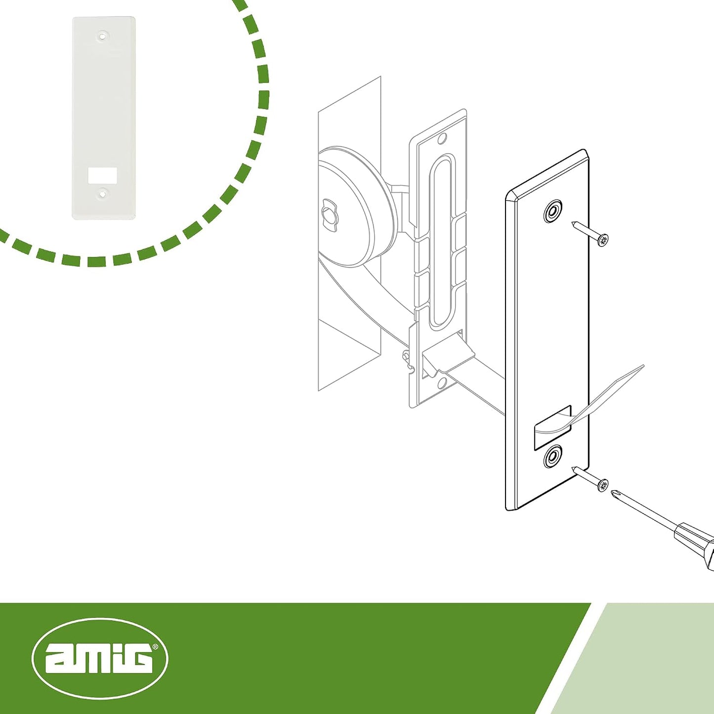  Amig - Trim Or Cover Made Of Aluminium Finished In White For Roller Blinds | Dimensions: 22 X 6.5 Cm | Distance Between Screws 17 Cm | Thickness 0.5 Mm