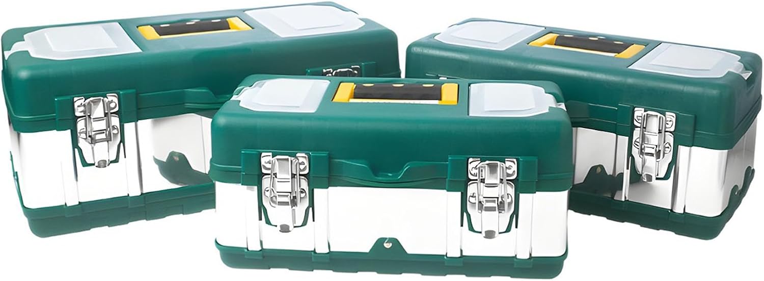  Ensemble Solide De Substances Composées Inoxydables Courbures Renforcées Pour Les Électriciens Boîte À Outils Renforcée Pour Le Travail En Extérieur