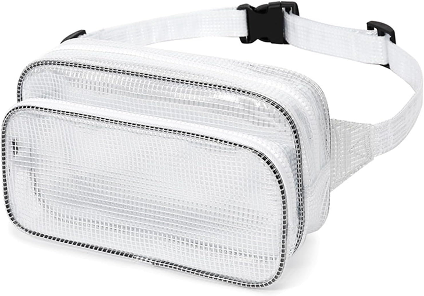  Sac Banane Transparent Réglable, Léger, Pour Voyage, Déplacement, Rangement D'équipement, Rangement En Maille Transparente