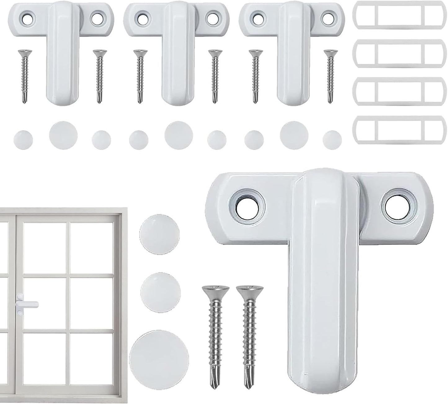  Verrou De Sécurité Pour Fenêtre – Serrure De Sécurité Pour Porte Coulissante – Robuste En D'aluminium Pour La Prévention Des Cambriolages, Sécurité Des , Maison