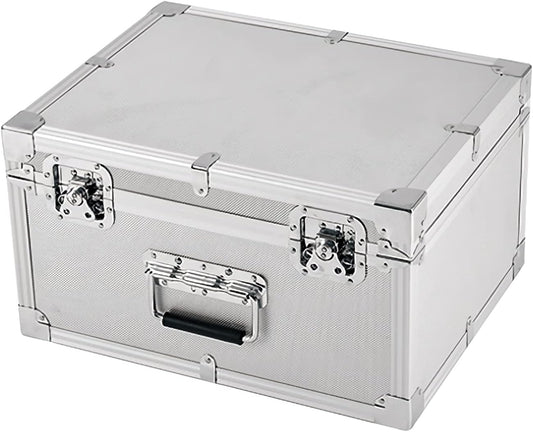 GENERIC Boîte à Outils En Aluminium Rigide, Mallette De Rangement Portable, Mallette De Transport, Organisateur D'équipement Pour PC, Appareil Photo, Coffre Avec Mousse Amovible, Boîte à Outils Pour