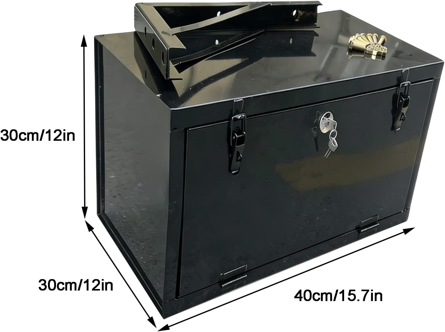  Boîte à Outils Pour Camion, Boîte à Outils Pour Lit De Camion En Fer, Avec Serrure Et Clés, Organiseur De Rangement étanche, Pour Camionnette, Caravane (50 X 30 X 30 Cm)