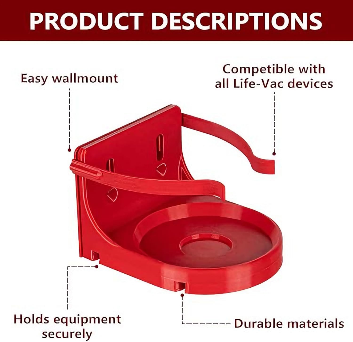 GENERIC Support Mural Pour Appareil De Sauvetage Vertical Peu Encombrant – Support De Montage Avec Fente, Pour Maison, Cuisine, Buanderie, Garage, Lieu De Travail, Atelier, école