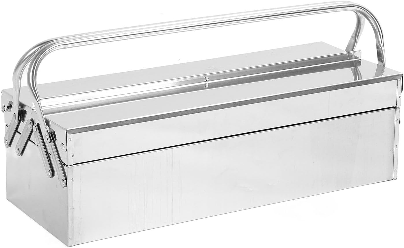 Boîte à Outils En Porte-à-faux, Boîte De Rangement D'outils Extensible En Acier Inoxydable à 2 Niveaux De Niveau 3