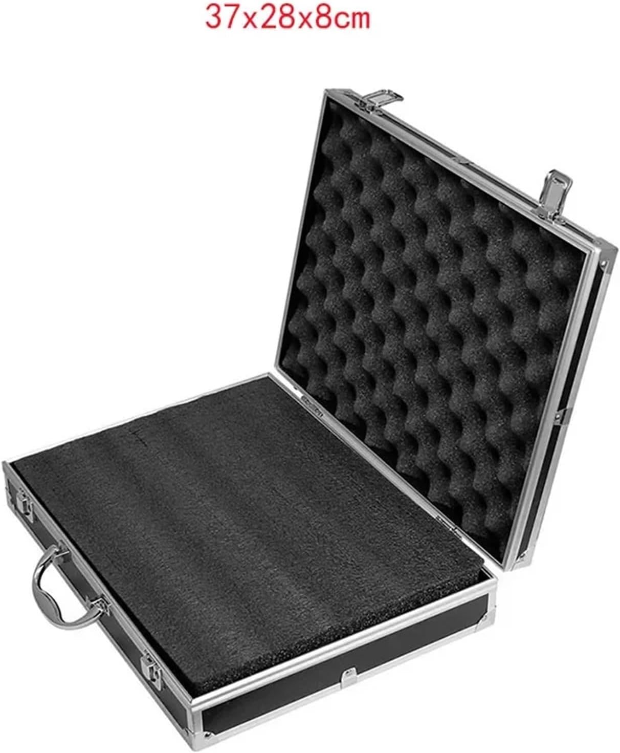  Valise Aluminium Boîte à Outils Portable En Aluminium, équipement De Sécurité, Boîte, Rangement For Instruments, Valise Résistante Aux Chocs Avec éponge(36x20x8cm)