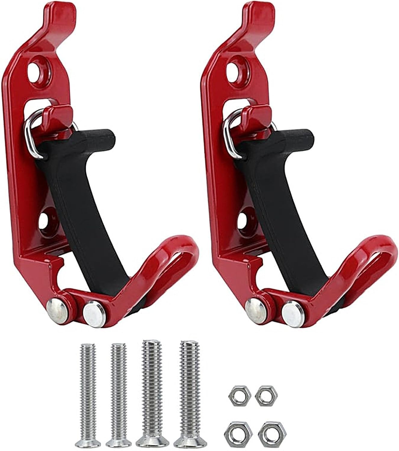  Generisch Lot De 2 Supports De Pelle En Métal Pour Charges - Accessoires De Barres De Toit Pour Jardin, Camping-car, Fourgonnette, Travail, Véhicule Utilitaire, Pompiers, Vie Quotidienne