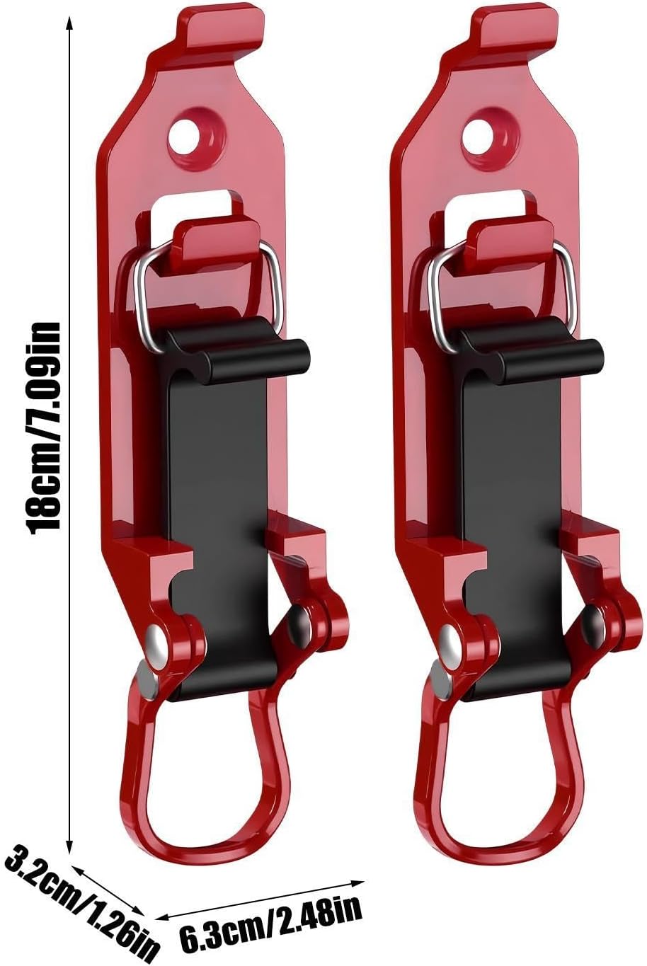  Generisch Lot De 2 Supports De Pelle En Métal Pour Charges - Accessoires De Barres De Toit Pour Jardin, Camping-car, Fourgonnette, Travail, Véhicule Utilitaire, Pompiers, Vie Quotidienne