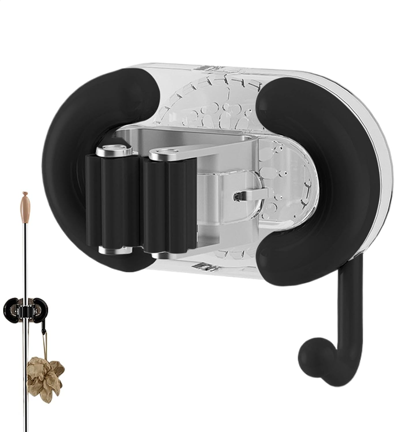 GENERIC Support De Balai à Ventouse, Support De Balai Mural, Support Utilitaire Sans , Fabriqué En ABS, Idéal Pour La Salle De Bain, La Cuisine Et L'organisation Du Garage, Taille 10 X 6 X 6,5 Cm