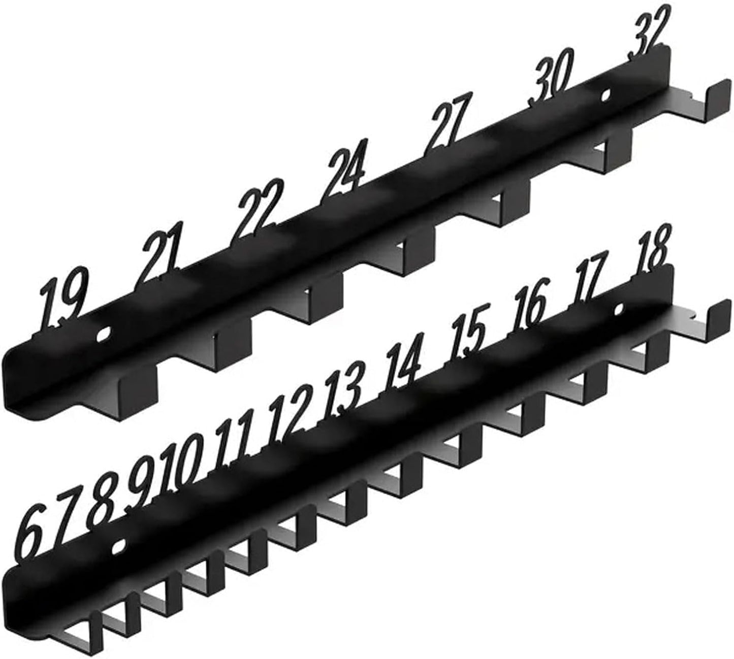 Support De Rangement Pour Clés De Garage, Emplacements Numérotés 6-18, 19-32, 6-32, Durables En Métal, Porte-outils, Emplacements Numérotés, Rangement De Vis